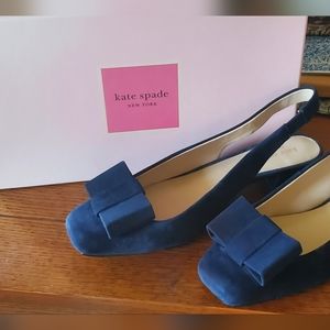 Navy blue suede dress shoes Kate Spade